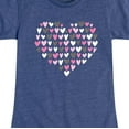 thumbnail image 3 of Instant Message - Heart Filled Silhouette Sparkle - Toddler And Youth Girl's Short Sleeve T-Shirt, 3 of 6