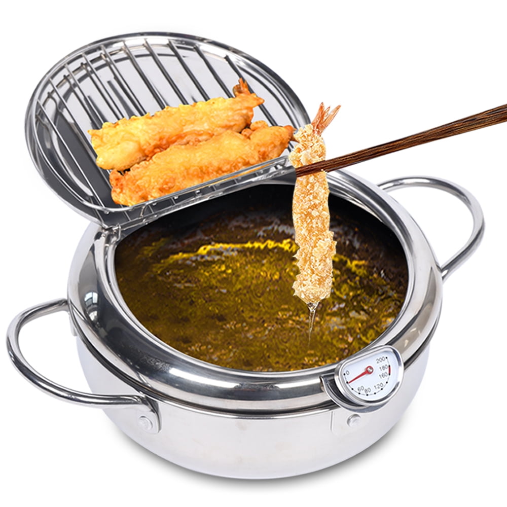 DENEST 2.2L Japanese Style Deep Fryer 304 Stainless Steel