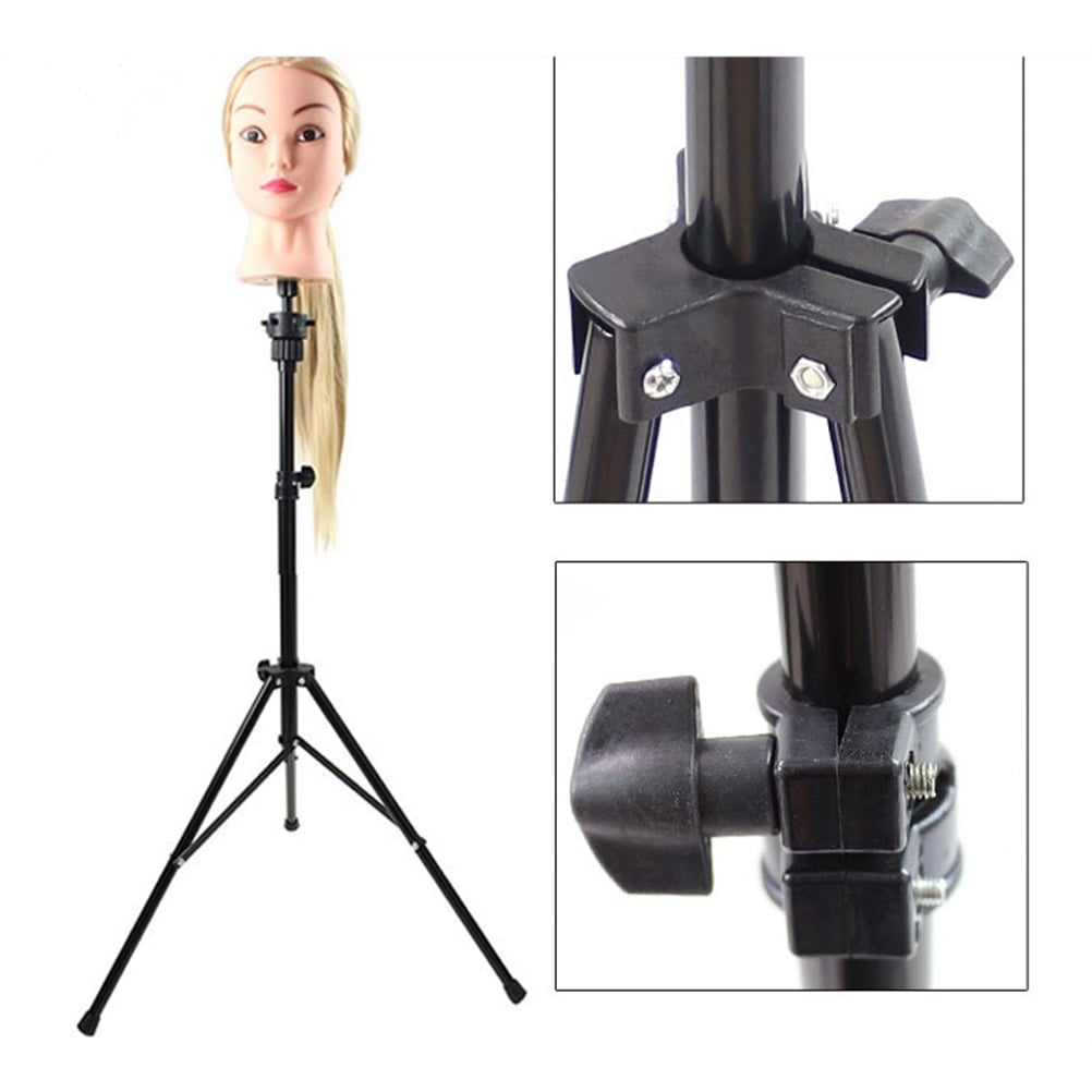 Adjustable Tripod Stand Holder for Hairdressing Training Head Mannequin Head with Carry Bag