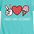 thumbnail image 3 of Instant Message - Peace Love Ice Cream - Toddler & Youth Girls Short Sleeve Graphic T-Shirt, 3 of 6