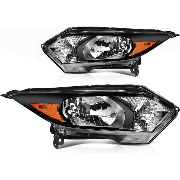 ECCPP Headlight Assembly For Honda HR-V 2016-2018 Headlamps Black Housing Amber Reflector Clear Lens