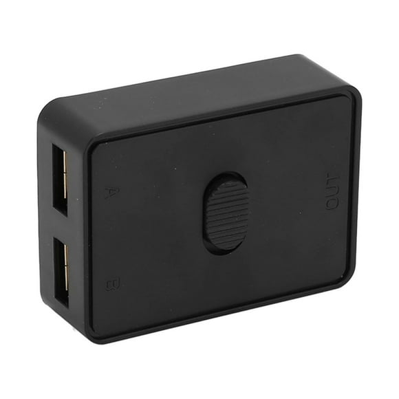 USB Switcher, Bi Directional One Key Switching USB Switch 1 in 2 Out Ultra Fast for Printers for Mice