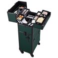 thumbnail image 5 of Alden Design 3-in-1 Rolling Professional Cosmetic Makeup Case, Dark Green, 5 of 12