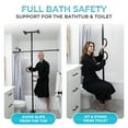thumbnail image 5 of Stander Double Handle Floor to Ceiling Grab Bar, Tension Mounted Transfer Pole for Seniors, Stand Assist Aid for Bathroom, Bedroom, Living Room, Safety Rail for Fall Prevention, Black, 5 of 8