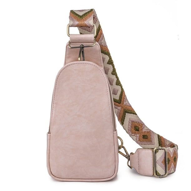 Bolso de pecho para mujer, bolso bandolera, bolso bandolera pequeño, bolso de hombro de piel sintética, bolso de hombro de viaje