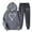 #354-Dark Gray, variant on Women's Hoodie and Sweatpants Set with Love Print, Long Sleeve Pullover Hooded Outfit for Autumn Winter, Comfortable Casual Loungewear for Daily Wear and Valentine's Day