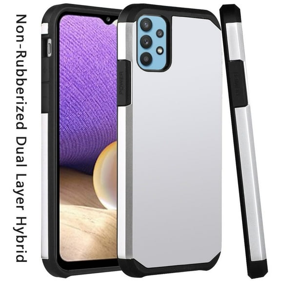 Case for Samsung Galaxy A52 5G Ultra Slim Heavy Duty [Dual Layer] Hybrid Shock Proof Protective Hard PC   Rubber TPU Phone Cover for Galaxy A52 by Xpm - Silver
