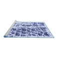 thumbnail image 2 of Ahgly Company Machine Washable Indoor Round Abstract Blue Modern Area Rugs, 7' Round, 2 of 4