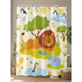 thumbnail image 4 of Fsddascl Cute Lion Shower Curtain Set - Long 72" x 84" Washable Bathtub Curtain with 12 Hooks, Funny Animal Cartoon Modern Waterproof Fabric Stall Shower Curtains for Bathroom/Bathtub Décor, 4 of 6