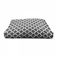 thumbnail image 3 of Fleur De Lis Pet House, Monochrome Royal Lily Pattern Victorian Inspiration Ornamental Vintage Design, Outdoor & Indoor Portable Dog Kennel with Pillow and Cover, 5 Sizes, Black White, by Ambesonne, 3 of 4