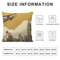 thumbnail image 5 of Nawypu  Luxurious Decorative Throw Pillow Covers Vintage Airplane Cartoon Style Biplane Tan White Fine Quality Living Room Pillowcases, 5 of 5