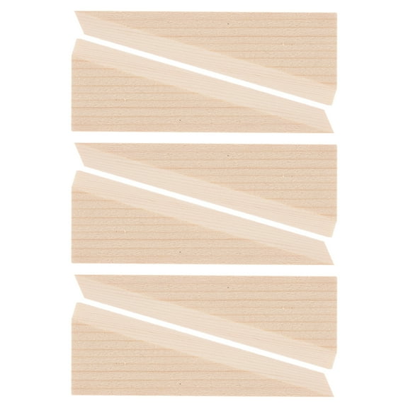 6pcs Non-Slip Wooden Door Stop Triangle Wood Door Stopper Security Door Wedge Wooden Door Block for Home Office Chair Caning Supplies