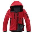 thumbnail image 2 of LSLJS Manteau d'Hiver Unisexe Chaud à Capuche Imperméable Coupe-Vent Veste de Ski (Rouge, TG), 2 of 3