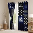 thumbnail image 3 of Homewish Hockey Stick Blackout Curtains Set of 2 (52x84 Each),Ice Hockey Lover Window Curtains,White Deepblue Curtains and Drapes For Boys Kids,Super Cozy Room Decor, 3 of 6