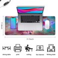 thumbnail image 2 of Large Non-Slip Rubber Base Mouse Pad for Gaming - Colorful Galaxy Design with Stitched Edges (31.5x11.8 inches): Desk & Keyboard Compatible, 2 of 7