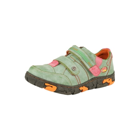 

TMA EYES Women s Walking Leather Shoes Hook and Loop Casual Shoes