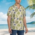 thumbnail image 5 of Balery Skull Snake Print Men's Hawaiian Shirts Short Sleeve Beach Shirt Relaxed Fit Vacation Button Down Shirts-Large, 5 of 9