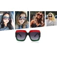 thumbnail image 4 of Anteojos de sol FEISEDY retro cuadrados extragrandes para mujer B2276, 4 of 8