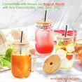 thumbnail image 6 of BTEPSGA 4 Pack Reusable Bamboo Regular Mouth Drinking Lids with Straw Hole and Straw for Mason Jar (JAR NOT INCLUDED), 6 of 8