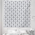 thumbnail image 1 of Geometric Tapestry, Dotted Frames Anchors Pattern Chevron Style Zigzags Nautical Theme Image, Fabric Wall Hanging Decor for Bedroom Living Room Dorm, 5 Sizes, Dark Blue White, by Ambesonne, 1 of 1
