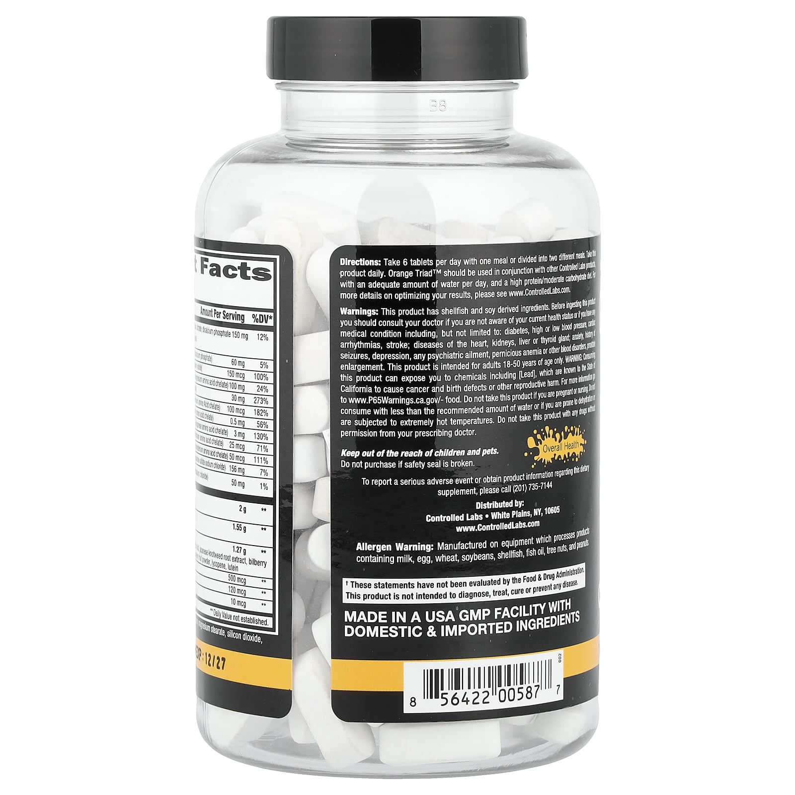 Controlled Labs Orange Triad, Multi-Vitamin, Joint, Digestion