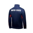 thumbnail image 3 of Icon Sports Licensed US Soccer Federation Soccer Zipper Jacket - Adult Size - Athletic Panel - Navy/Red Small, 3 of 4
