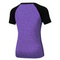 thumbnail image 4 of Camiseta de entrenamiento para mujer Raglan Mangas cortas Empalme O Cuello Rápido, 4 of 8
