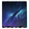 thumbnail image 3 of Ambesonne Night Shower Curtain, Milky Way Cosmos Inspired, 69"Wx70"L, Aqua Dark Blue Black, 3 of 3