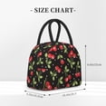 thumbnail image 2 of Defioc Sweet Red Cherry Print LunchBag for Women and Men - Leakproof Cooler Tote Bag Organizer - Reusable Lunch Box for Office/Picnic/Hiking/Beach, 2 of 6