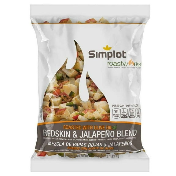 Simplot RoastWorks Roasted Redskin Potatoes and Jalapeno Blend, 2.5 Pound -- 6 per case.