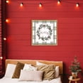thumbnail image 2 of Stupell Industries Merry Wreath on Green Plaid Gold Framed Floater Canvas Wall Art design by Elizabeth Tyndall, 25 x 25, 2 of 9