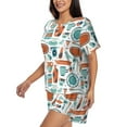 thumbnail image 2 of Lsque Cute Tableware Women's Short-Sleeved Pajama Set - 2 Piece Soft and Lightweight Sleepwear Set-Large, 2 of 9