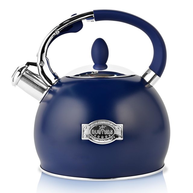Pava silbadora SUSTEAS de acero inoxidable 2,5 L color azul marino