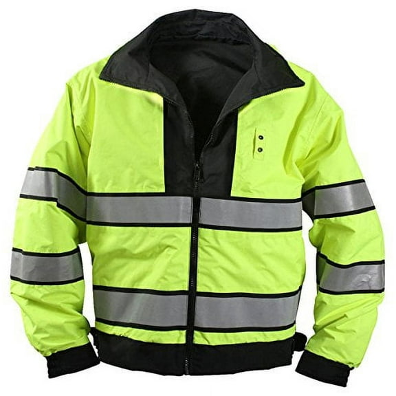 Reversible Hi-Visiblility Forced Entry Yellow/Black Uniform Jacket, 3XL