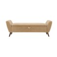 thumbnail image 4 of HOQBN 60" Modern Storage Bench with Mid-Centruy Wood Legs,Bench with Storage for Living Room, Bedroom Coffee, 4 of 8