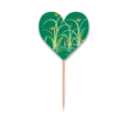 thumbnail image 1 of Pintura verde agua de cultivo Etiqueta del corazón de la bandera del palillo de dientes, 1 of 3