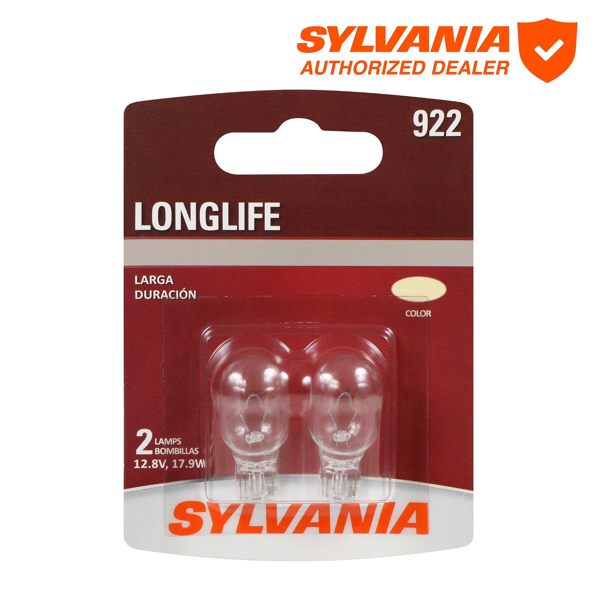 (2 pack) Sylvania 922 Long Life Mini Bulb, 2 Pack, Compatible with Multiple Cars