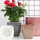 thumbnail image 4 of Bewildely Decore el jardín con macetas con estilo - Macetas duraderas para interiores y exteriores para plantas de interior Lavabo interior Jardín y Patio cuadrado plata oro G109, 4 of 6