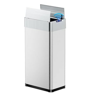 Nine Stars Hands-Free 21 Ga Motion Sensor Trash Can, Touchless Lid