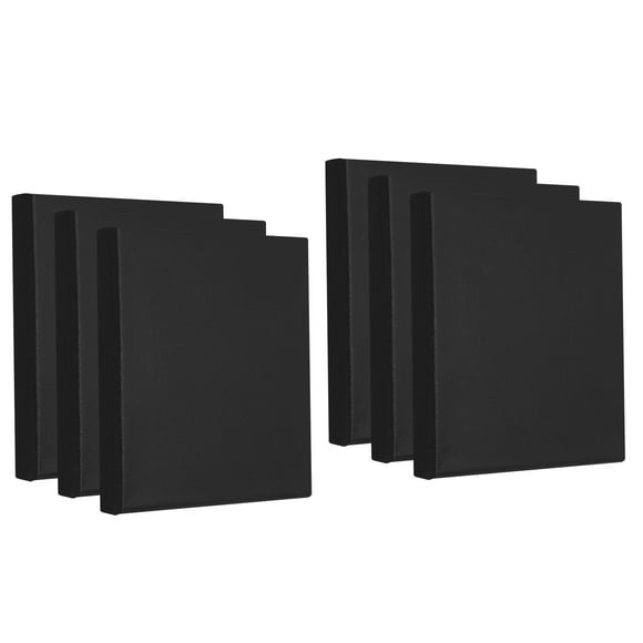 Unique Bargains Paint Canvases for Painting, 6 Pack 6x6 Inch Square Wood Frame Stretched Blank Art Board Panels Black
