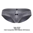 thumbnail image 4 of Xtremen Fashion Underwear 91233 Microfiber Briefs Color Gray Size S, 4 of 5