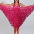 thumbnail image 4 of HXWCHs Elegant Belly Dance Performance Scarf with Glittering Sequins and Flowing Fringe for Practice One Size RD2, 4 of 4