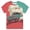 00-Red#306, variant on Kiijoy Toddler Boys Graphic Short Sleeve T-Shirt Casual Crewneck T Shirt Tee, Blue, Sizes 3-4