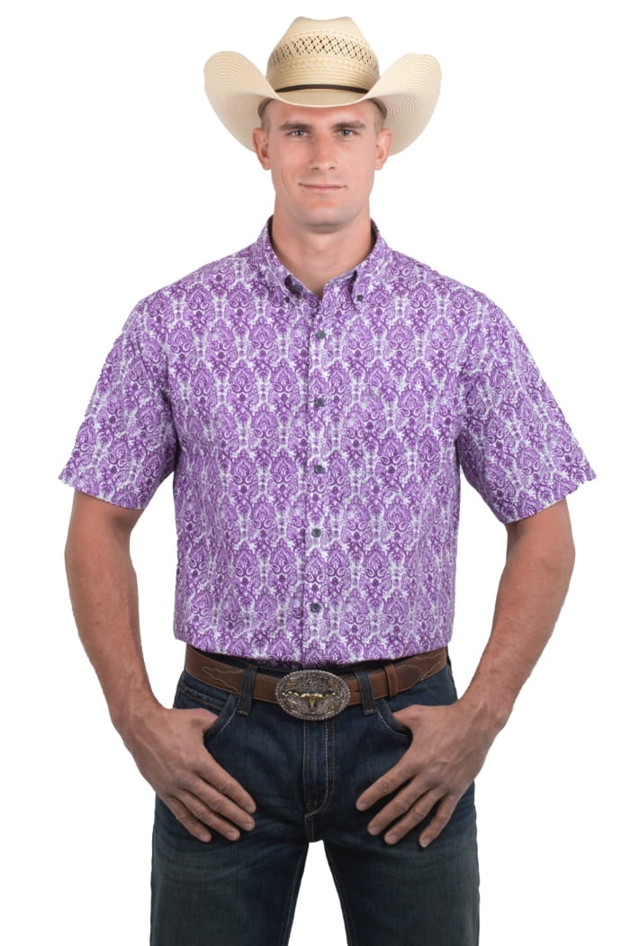 men plum shirt