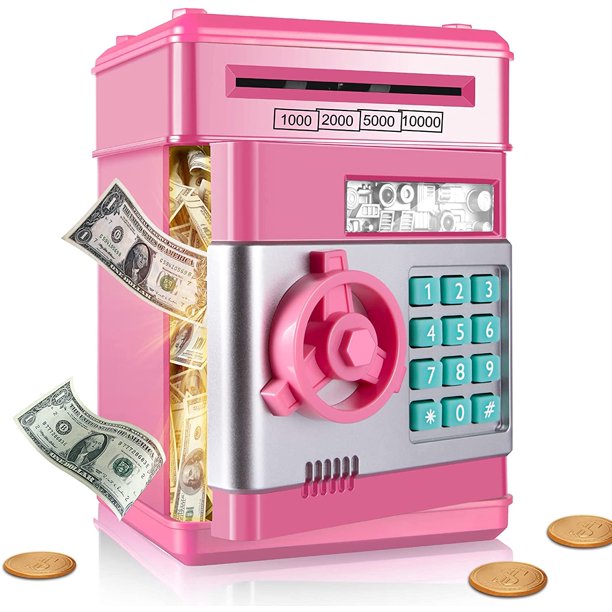 Large locking outlet piggy bank