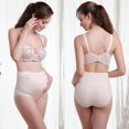 thumbnail image 2 of 4-pack Women's Plus Maternity Panties Pregnancy Brief Soft Loose Cotton with Adjustable Waist Circumference Buttons Pink/Skin Color, 2 of 9