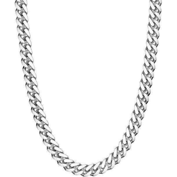 cadena de plata | Cadena de oro para hombres, 3,5/5/6/9/0.472 in, collares para hombres, collar de cadena de eslabones cubanos para hombres y mujeres, regalo para mujeres, hombres, niños, niñas, súper resistente, brillante, cadena para hombre de 18, 20, 22, 24, 26 pulgadas, 09-0.472 in, acero inoxidable esquí esquí Gafas de esquí