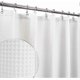 thumbnail image 1 of Cotton Blend Shower Curtain Honeycomb Waffle Weave, Soft & Hotel Spa, Washable, White, 72 x 72 inch, 1 of 4
