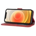 thumbnail image 5 of Funda de cuero PU + TPU con hebilla magnética de rayas en relieve para iPhone 13 Pro Max, con tapa horizontal, soporte, ranura para tarjetas, billetera, marco de fotos y correa, 5 of 5