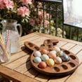 thumbnail image 5 of Easter Decorations Easter Egg Shape Charcuterie Boards Wood Bunny Serving Cutting Board Rabbits Tray Platters for Spring Decor Holiday Party Home and Kitchen, 15.3x10.3 Inch, 1Pcs, 5 of 5